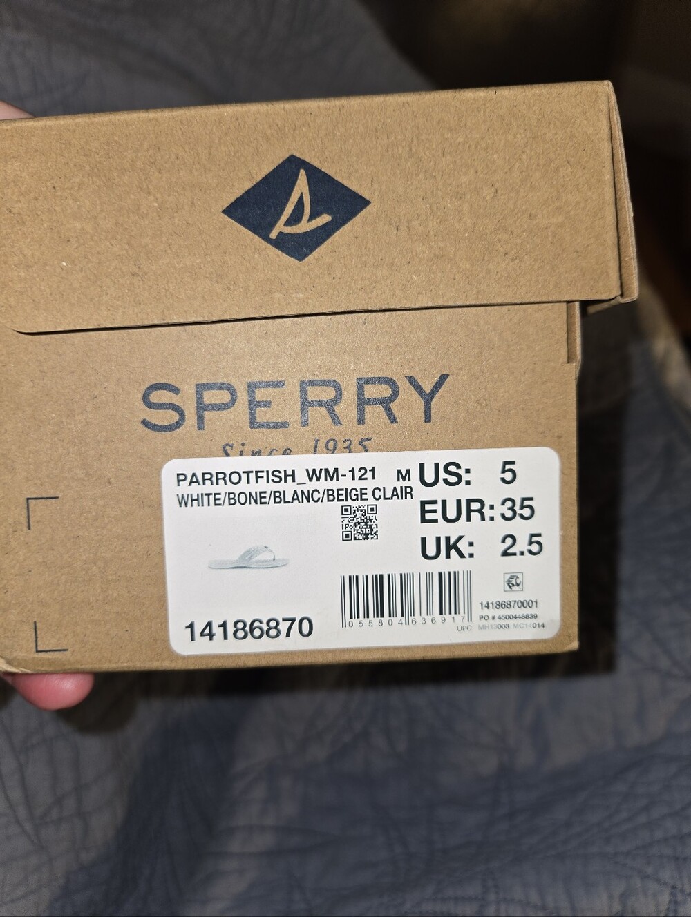 Sperry Parrotfish Flip Flops New With Box Size 5